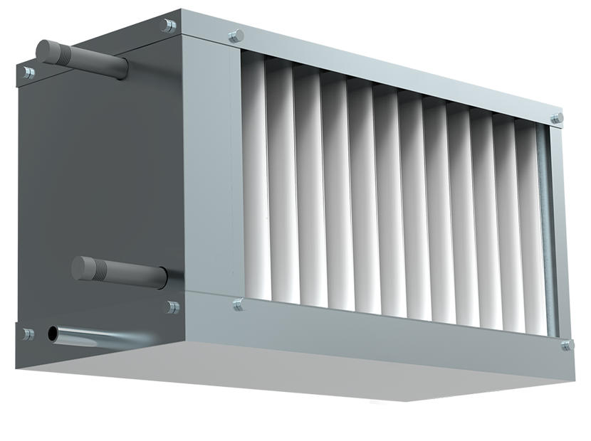 Водяной охладитель для прямоугольных каналов WHR-W 600*350-3